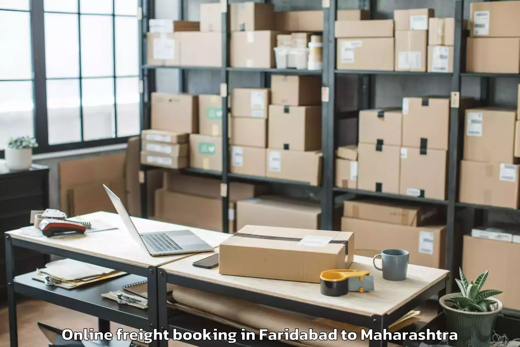 Quality Faridabad to Mehkar Online Freight Booking